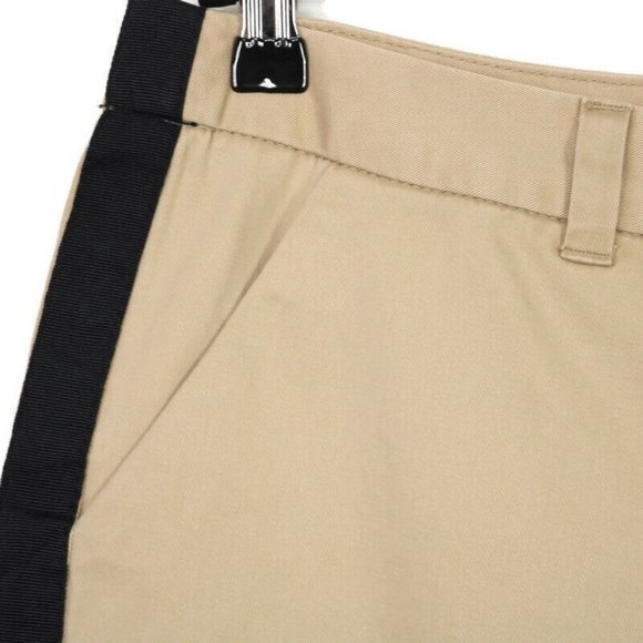 Merona Shorts Brown Khaki Tan‎ with Tuxedo Black Stripe 10 - Picture 5 of 11